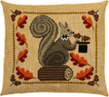 ARTFUL OFFERINGS "Squirrely Acorn Banquet" Counted Cross Stitch Pattern, Autumn, Squirrel, Acorns, Top Hat, Pattern Only
