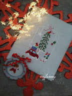 PDF INSTANT DOWNLOAD  My Fanny "8 December"  Counted Cross Stitch Pattern  Santa, Gingerbread Man, Christmas, Winter