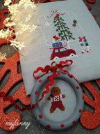 PDF INSTANT DOWNLOAD  My Fanny "8 December"  Counted Cross Stitch Pattern  Santa, Gingerbread Man, Christmas, Winter