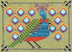 ARTFUL OFFERINGS "Persnickety-Peacock" Counted Cross Stitch Pattern, Bow-tie, Pillow, Ornament, Pattern Only
