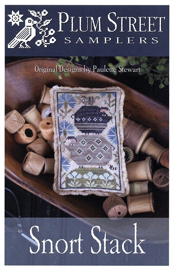 PLUM STREET SAMPLERS "Snort Stack" Counted Cross Stitch Pattern/Chart, Pigs, F, Pattern Only
