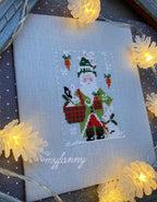 PDF INSTANT DOWNLOAD My Fanny "Santa Collection #9" Counted Cross Stitch Pattern, Christmas, Winter, Santa, Bunnies, Adorable!