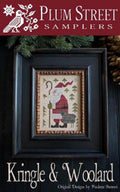 PLUM STREET SAMPLERS "Kringle & Woolard"  Counted Cross Stitch Pattern  Santa, Winter, Sheep, Paper Pattern