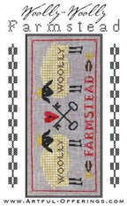 ARTFUL OFFERINGS "Woolly-Woolly Farmstead" Counted Cross Stitch Pattern, Sheep, Summer, Pattern Only