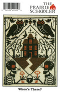 PRAIRIE SCHOOLER "Whoo's There?"  Counted Cross Stitch Pattern  Halloween, Autumn, Owls, Haunted House, Card Size, Pattern Only