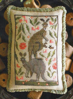 PLUM STREET SAMPLERS "Roo Crew"  Counted Cross Stitch Pattern  Kangaroos, Flower, Adorable, Paper Pattern