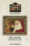 TERESA KOGUT "Santa's Helper"  Counted Cross Stitch Pattern  Christmas, Winter, Santa, Country, Pattern Only