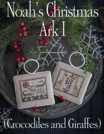 PLUM STREET SAMPLERS "Noah's Christmas Ark I"  (Crocodiles and Giraffes) Counted Cross Stitch Pattern  Series, Paper Pattern