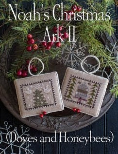 PLUM STREET SAMPLERs "Noah's Christmas Ark II"  (Doves and Honeybees) Counted Cross Stitch Pattern  Series, Paper Pattern