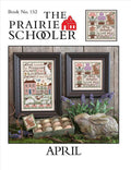 The Prairie Schooler "April" Cross Stitch Pattern, Easter, Spring, Sampler, April Showers, Reprint Hoffman, Chart Book No. 152