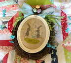 WITH THY NEEDLE & Thread "Spring Frolic at Bunny Hill"  Cross Stitch Pattern  Brenda Gervais, Easter, Spring, Sampler,  Pattern Only