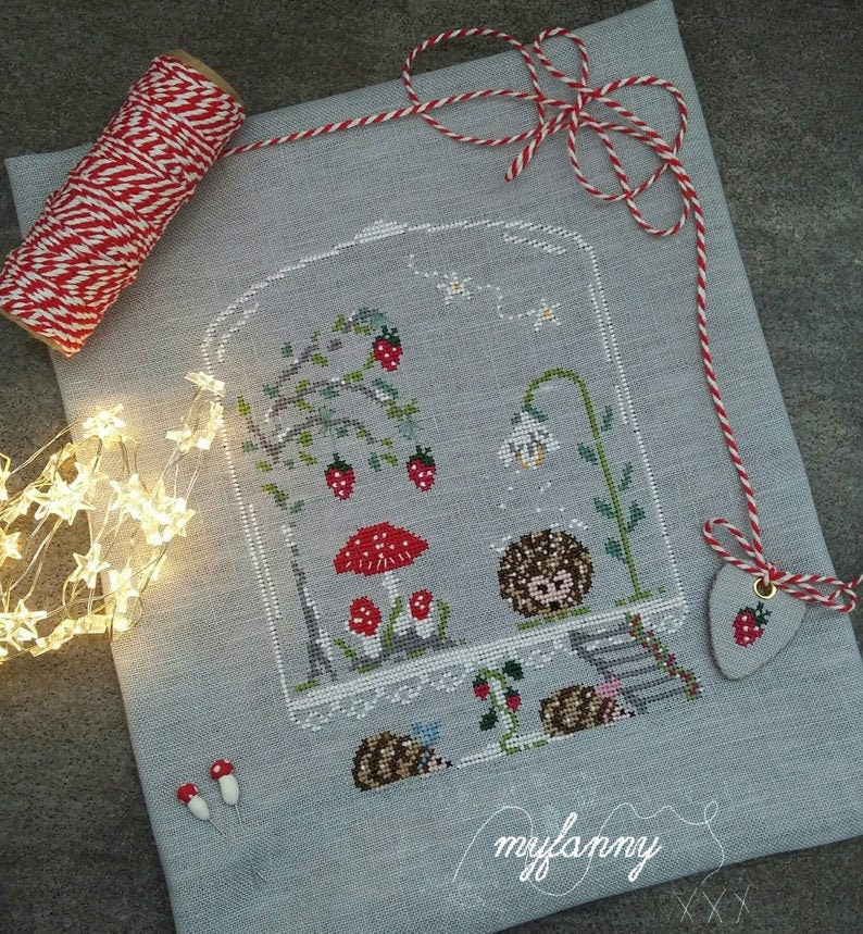 PDF INSTANT DOWNLOAD  My Fanny "Happy Family"  Counted Cross Stitch Pattern  Spring