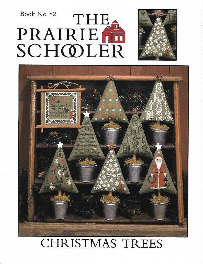 CHRISTMAS TREES By The Prairie Schooler Counted Cross Stitch Pattern, Hoffman Reprint, Chart Book No. 82