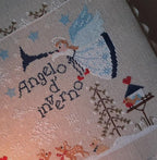 CROCETTE A GOGO "Winter Angel (Angelo d'inverno)"  Counted Cross Stitch Pattern  Winter, Christmas, Snow, Reindeer, Paper Pattern