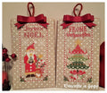 CROCETTE A GOGO "Christmas Ornaments Set 2"  Counted Cross Stitch Pattern  Winter, Santa, Christmas Tree, Noel, Joyeux, Paper Pattern