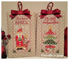 CROCETTE A GOGO "Christmas Ornaments Set 2"  Counted Cross Stitch Pattern  Winter, Santa, Christmas Tree, Noel, Joyeux, Paper Pattern