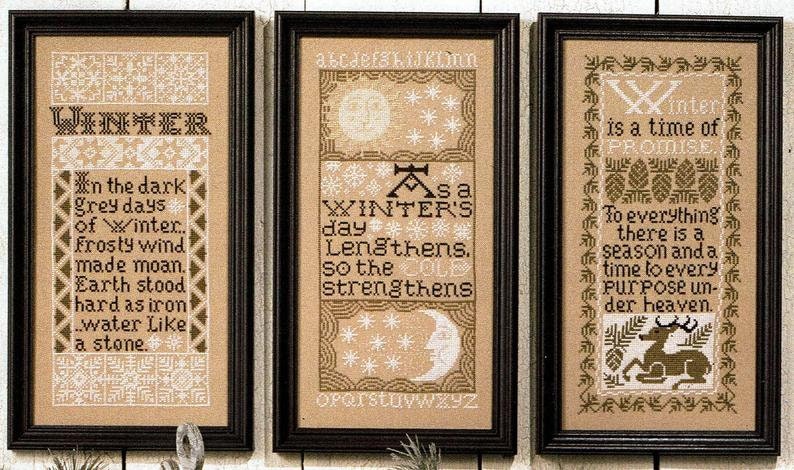 The Prairie Schooler "WINTER SAMPLERS" Counted Cross Stitch Pattern, Samplers, Chart Book No. 83