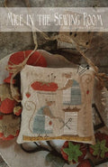 WITH THY NEEDLE "Mice In The Sewing Room" Counted Cross Stitch Pattern, Tomato Pincushion, Needles, Scissors, Pattern Only