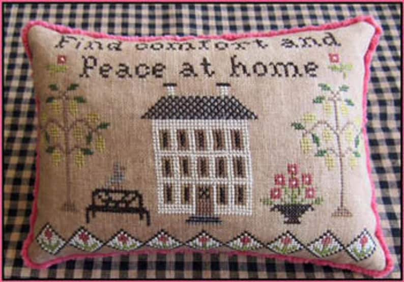 THE SCARLETT HOUSE "Find Comfort" Counted Cross Stitch Pattern, Tanya Brockmeyer, Home, Pattern Only