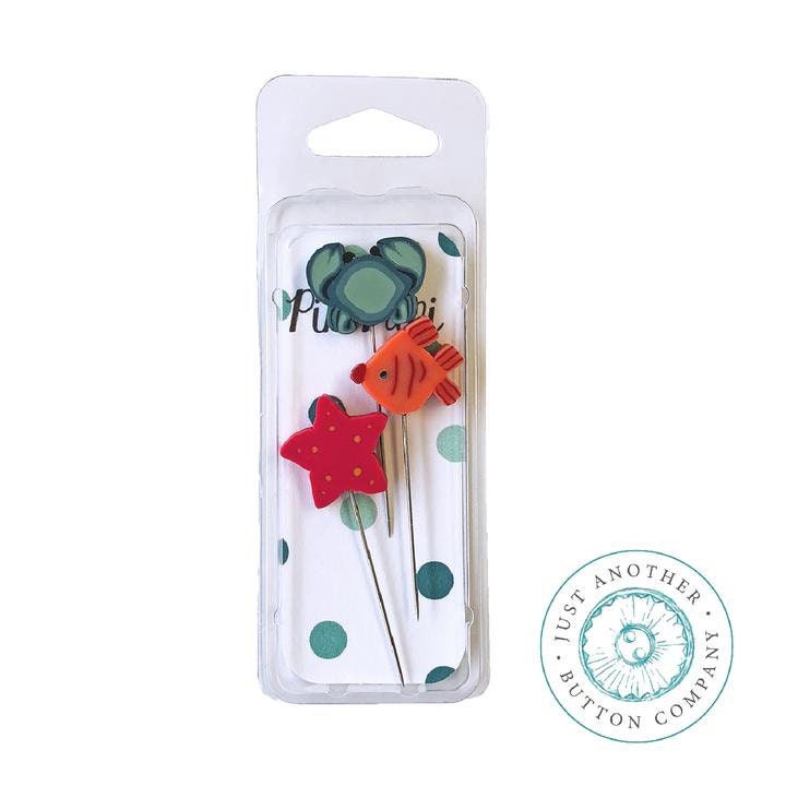 HANDS ON DESIGN "Oh Say Can You Sea" Counted Cross Stitch Pattern & Velveteen Included Plus Pin Set Too!