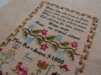THE SCARLETT HOUSE "Mary Roe 1808" Counted Cross Stitch Pattern, Reproduction Sampler by Tanya Brockmeyer, Paper Pattern