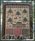 THE SCARLETT HOUSE "In The Pines" Counted Cross Stitch Pattern, Sampler, Deer, Log Cabin, Pattern Only