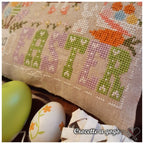 CROCETTE A GOGO "Hello Easter"  Counted Cross Stitch Pattern  Easter, Easter Eggs, Rabbit, Bunnies, Italy, Paper Pattern
