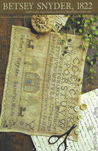With Thy Needle & Thread "BETSEY SNYDER, 1822" Brenda Gervais, Cross Stitch Pattern, Antique Reproduction, Pattern Only