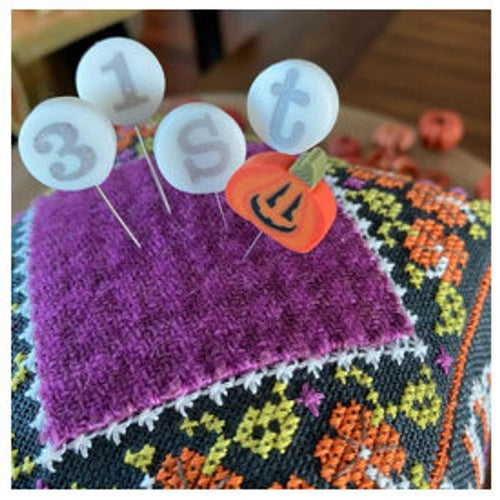 HANDS ON DESIGN "31st: Block Party" Counted Cross Stitch Pattern, Includes Wool + Handcrafted Pins too!, 2021 Needlework Expo