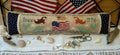 ROVARIS "Patriotic Mermaid" Counted Cross Stitch Pattern (Includes , American Flag Charm Too!), Hearts, Arrow, Paper Pattern