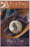PLUM STREET SAMPLERS "Olga's Tart"  Counted Cross Stitch Pattern  Jack's Sweet Shoppe, Fall, Autumn, Cat, Paper Pattern