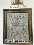 THE SCARLETT HOUSE "Sarah Jackson" Counted Cross Stitch Pattern/Chart, Primitive, Antique Reproduction, Pattern Only