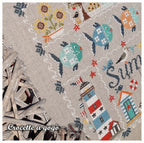 CROCETTE A GOGO "Summer Time" Counted Cross Stitch Pattern, Summer Mermaid, Crab, Seahorse, Sea Gulls, Fish, Kingsland Needle Art