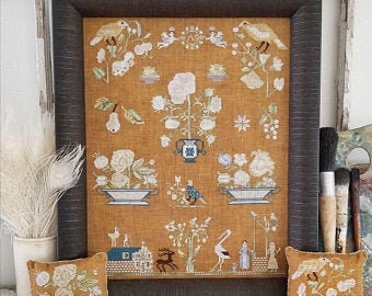 KATHY BARRICK "A Dutch Sampler" Counted Cross Stitch Pattern, Antique Reproduction,