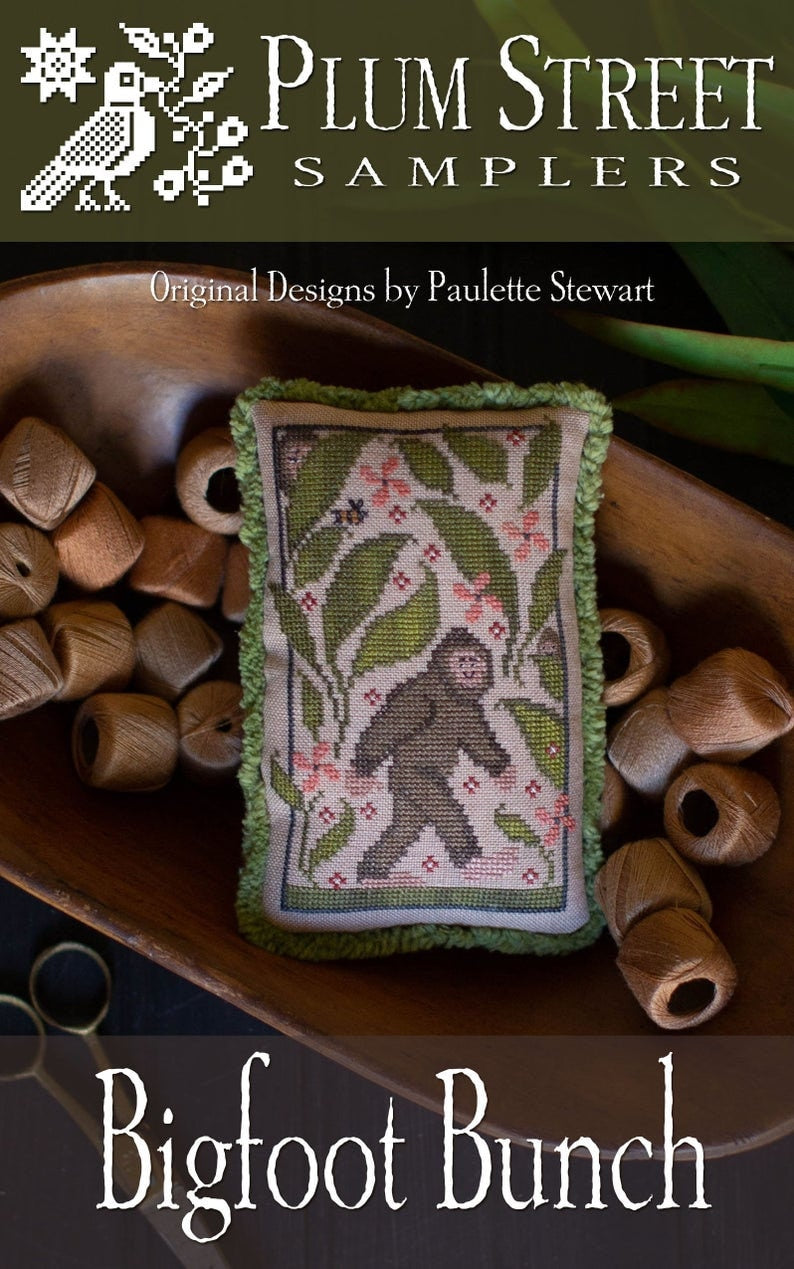 PLUM STREET SAMPLERS "Bigfoot Bunch"  Counted Cross Stitch Pattern, Paulette Stewart, Pattern Only
