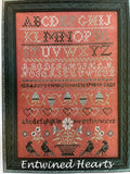 THE SCARLETT HOUSE "Entwined Hearts" Counted Cross Stitch Pattern, Autumn, Thanksgiving, Fall, Paper Pattern