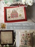 BLACKBIRD DESIGNS " Agnes Platt's Strawberry Sampler"  Loose Feathers - Spring 2013, Counted Cross Stitch Book, 3 Patterns, Pattern Only