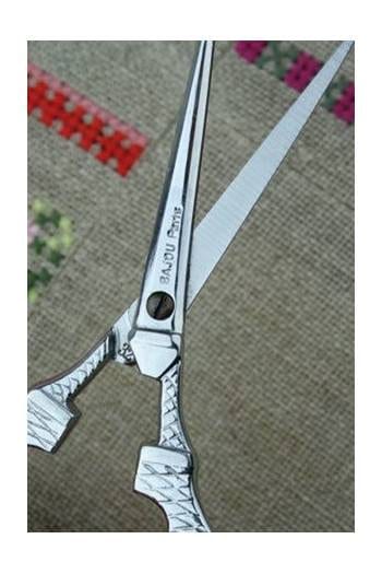 MAISON SAJOU SCISSORS  Eiffel Tower Scissors with Pink Tassel  Handmade in France  Size: 4"  Flowered Box  Kingsland Needle Art