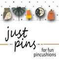 JUST ANOTHER BUTTON Company "Just Pins - Halloween Assortment" Pincushion Pin Embellishments,  Stainless Steel Pins, Assortment of 5, JP103