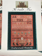 THE SCARLETT HOUSE "Entwined Hearts" Counted Cross Stitch Pattern, Autumn, Thanksgiving, Fall, Paper Pattern