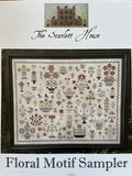 The SCARLETT HOUSE "Floral Motif Sampler"  Counted Cross Stitch Pattern  Sampler, Beautiful!, Pattern Only