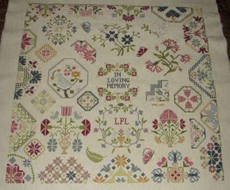 AuryTM "A Sampler For My Mother - Quaker Style" Counted Cross Stitch Pattern