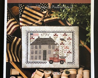 PLUM STREET SAMPLERS "Liberty Lodge" Counted Cross Stitch Pattern,