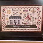 PLUM STREET SAMPLERS "Liberty's Welcome"  July 4, 1776  Counted Cross Stitch Pattern  Sampler, Paper Pattern