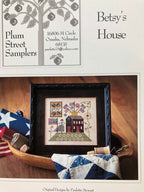 PLUM STREET SAMPLERS "Betsy's House"  Counted Cross Stitch Pattern  Summer, Fourth of July, 1776, Americana, Flag, Paper Pattern