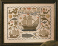 The Prairie Schooler NEW WORLD SAMPLER Counted Cross Stitch Pattern, 1492 Columbus, Chart Book No. 34