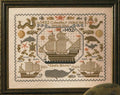 The Prairie Schooler NEW WORLD SAMPLER Counted Cross Stitch Pattern, 1492 Columbus, Chart Book No. 34