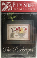 PLUM STREET SAMPLERS "The Beekeeper"  Counted Cross Stitch Pattern  Bees, Bee Skep, Urn, Flowers, Paper Pattern