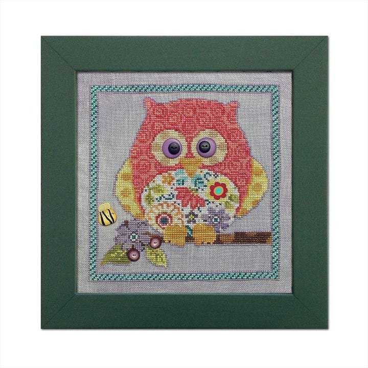 ART TO HEART "Curious Owl" Includes a Counted Cross Stitch Chart and Button Assortment, Pattern and Button Pack