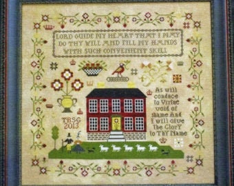 PLUM STREET SAMPLERS "Crowned Bird Sampler"  Counted Cross Stitch Pattern  Sampler, Paper Pattern